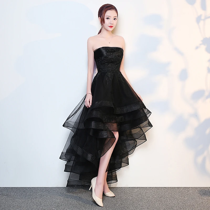 

Bla Sexy Strapl Dr aduation Ball Gown Faionable Korean Sle mid Waist Polyester Fibre 2023 Summer mid Length