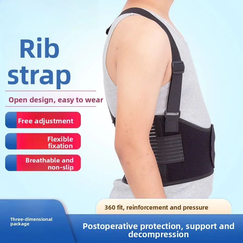 Customizable Thoracic Support Brace - Breathable Rib & Chest Immobilizer for Fracture, Post-Mastectomy Recovery & Comfort