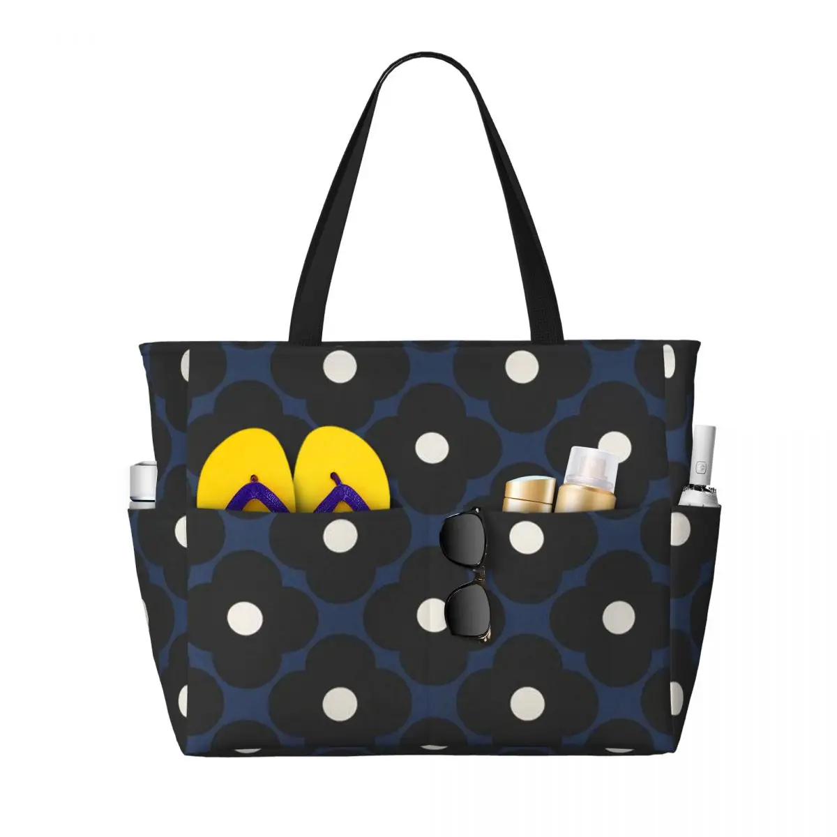 Orla Kiely Flowers Abstract Beach Tote Bag Sport Gym Yoga Duffle Large Tote Bag Women Travel Bag Fitness bag