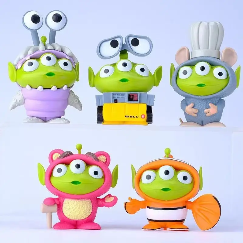 Animación de Disney Toy Story Alien COS arrastrar juguetes, modelos de escritorio, pequeños adornos cajas ciegas, regalos de cumpleaños