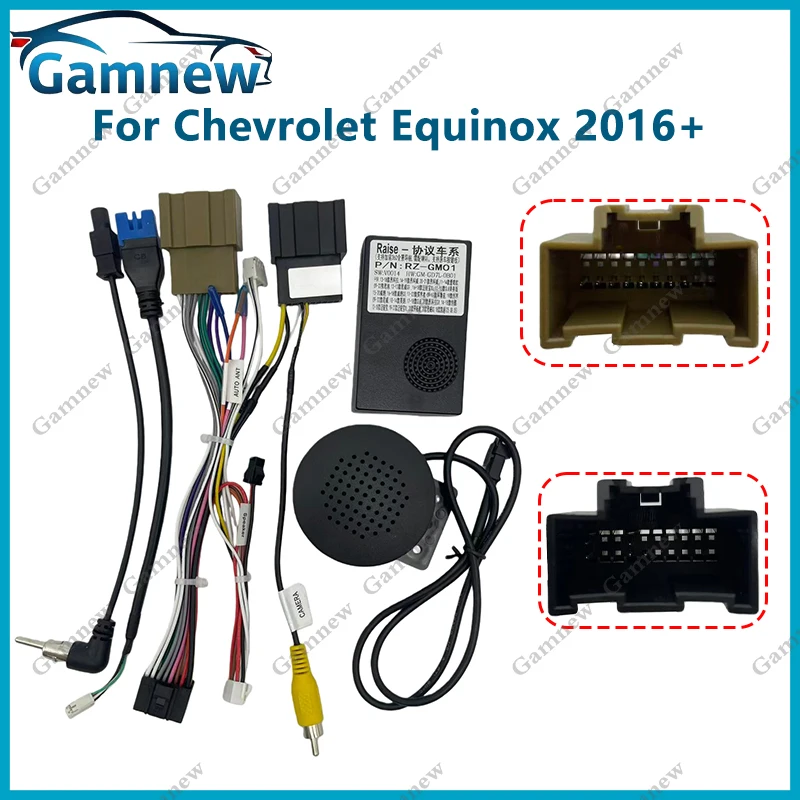 

Автомобильный 16-контактный адаптер жгута проводов Canbus Box декодер Android радио кабель питания для Chevrolet Equinox 2016+