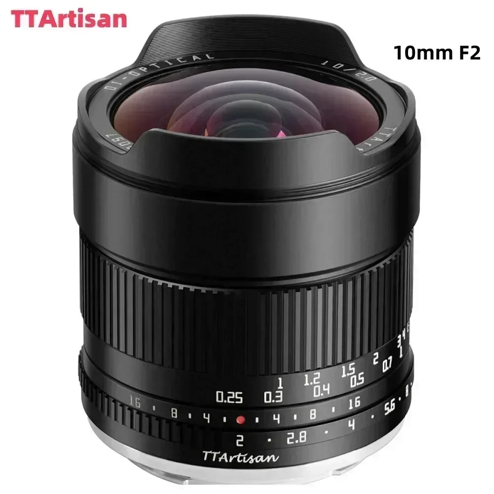 TTArtisan 10mm F2 APS-C ASPH 105 °   카메라 사진용 초광각 렌즈 Sony E Fujifilm XF Nikon Z Canon EOS R M43 마운트