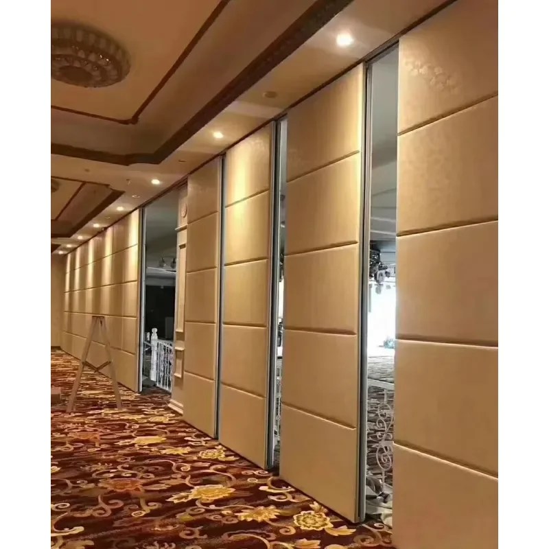 Softcover Finish Sound Proof Collapsable Movable Wall Folding Operable Wall Partition for Banquet Hotel Aluminum Structure