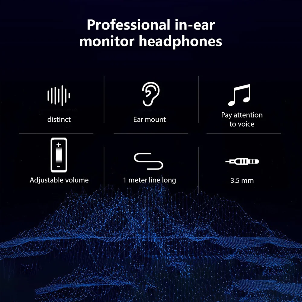 UHF Wireless Mini Personal in Ear Monitor System UHF with 16 Channels Wireless IEM System with 3 Transmitter Receiver Automatic