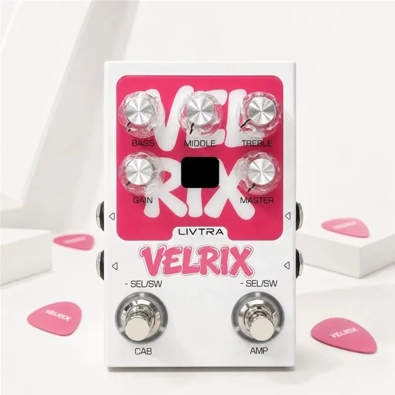 HOTB72A LIVTRA VELRIX Amp IR Pedal VELRIX Amp IR Pedal Guita Effect Pedal 9 Preamp+9 Cabinet Sims, NAM/IR Loader, Loop For Live