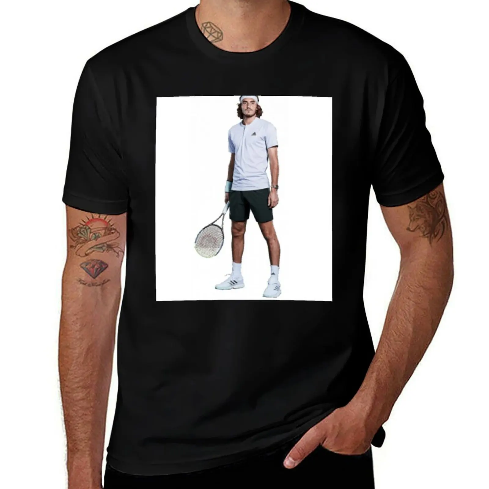 Stefanos Tsitsipas T-Shirt Large Size Short Sleeve T-Shirt