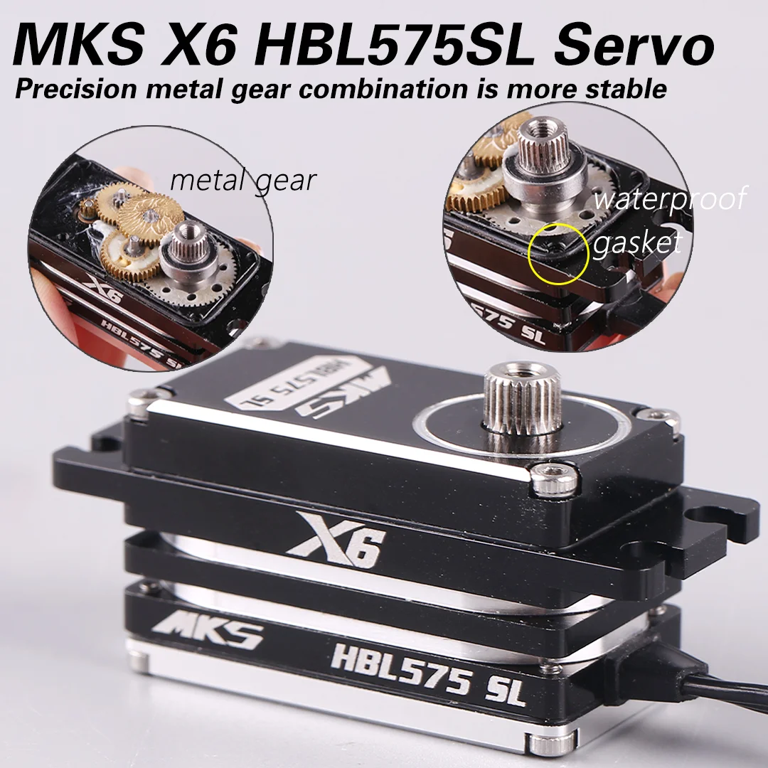 MKS HBL575SL All Metal Digital Brushless Servo X6 Series Short Version for CNC Machine Tool