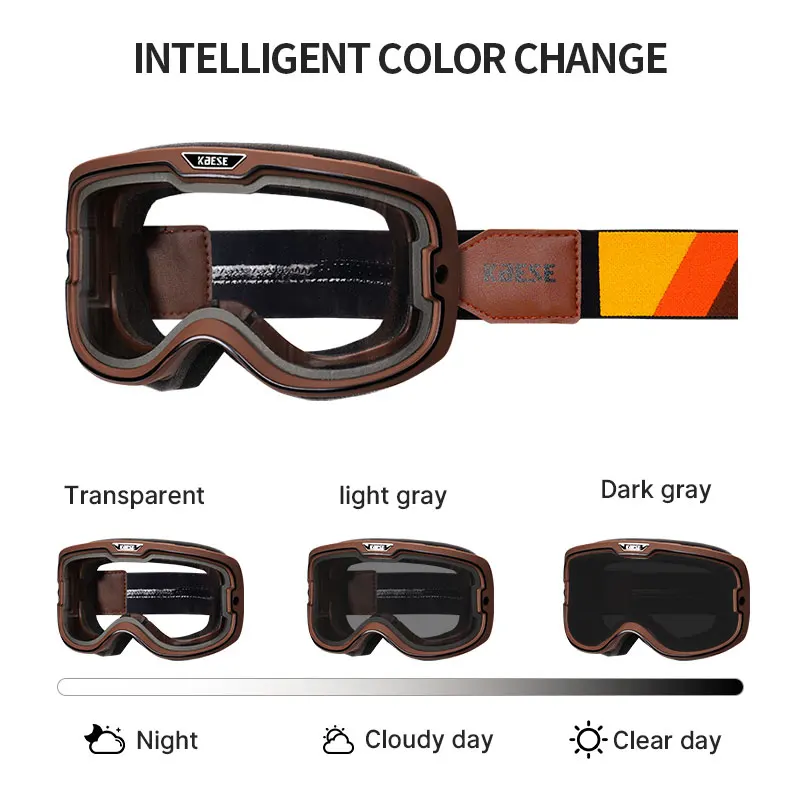 UV 400 Protective Gears Motorcycle Riding Glasses Anti-sand Motocross Photochromic Sports Skating Goggles Windproof Dustproof