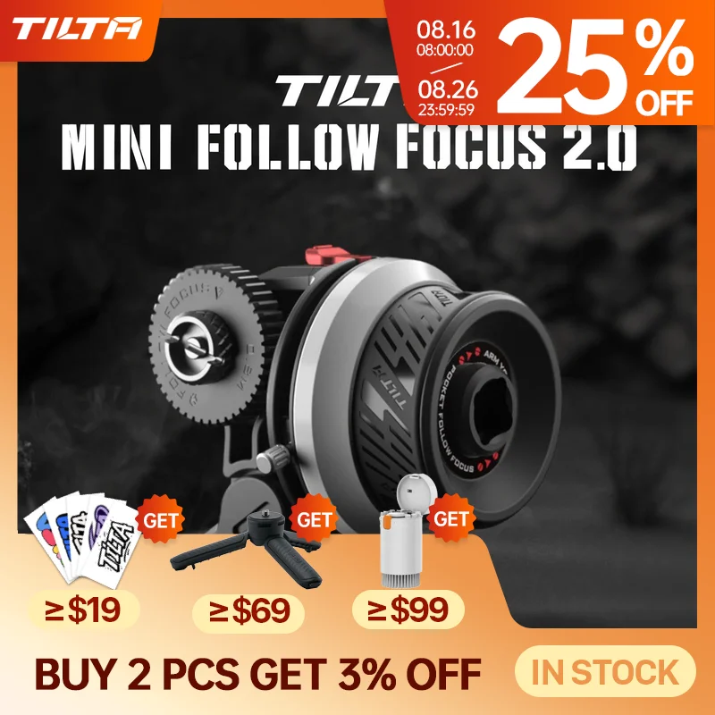 TILTA FF-T07 Mini Pocket Follow Focus System 2.0 Zoom-Steuerung DSLR-Kamerakäfig Kompatibel mit Sony ZV-E10 A7S3 FX3 A7III A7 IV