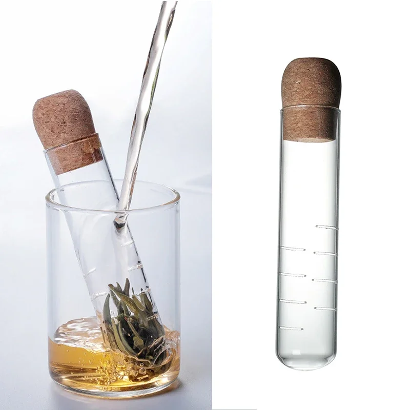 Tee-Infuser, Teefilter, Sieb, Glasrohr, kreativer Tee-Mate, Teebereiter, zum Aufbrühen von Gewürzkräutern, Teesieb, Teegeschirr, Zubehör