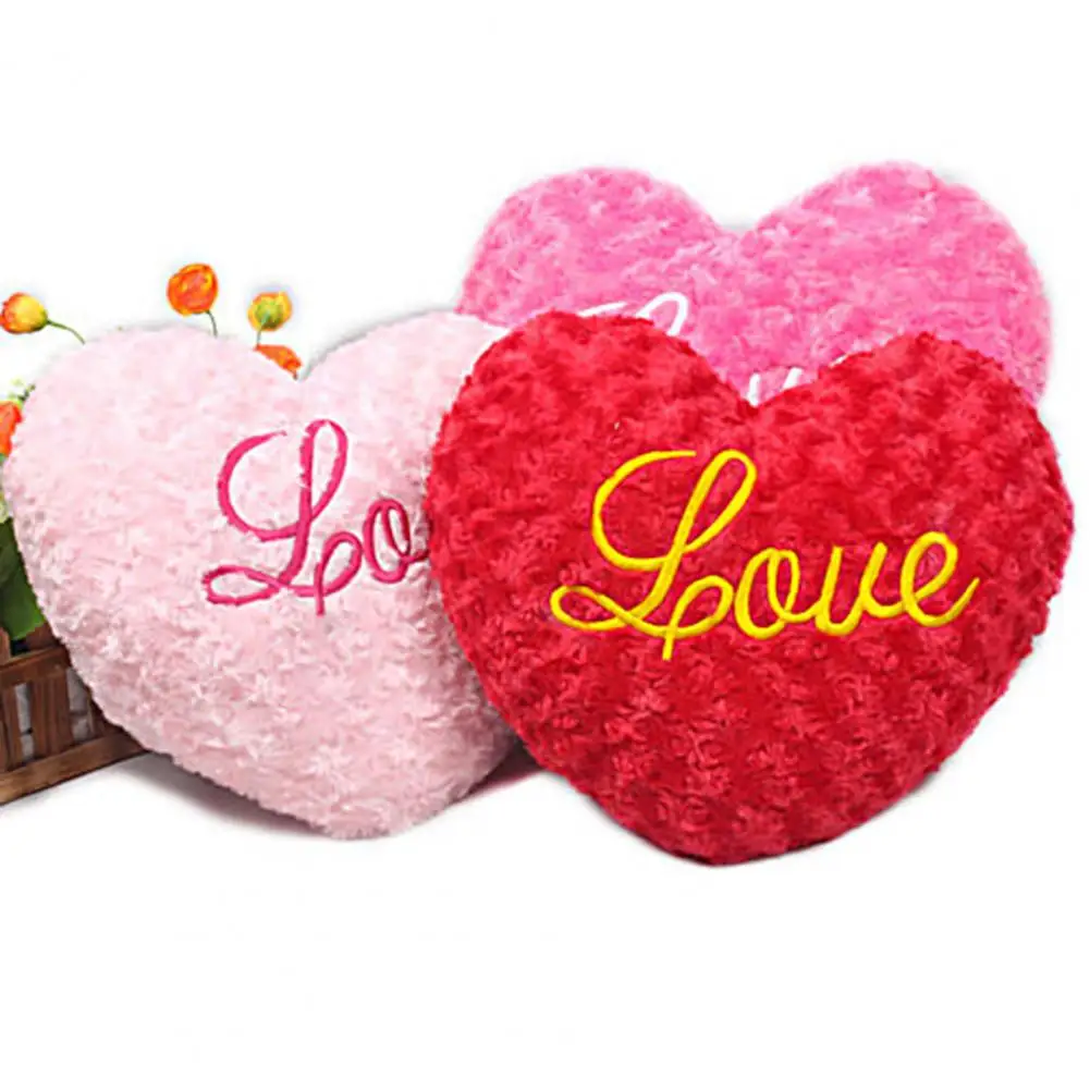 Heart-shaped Plush Pillow Love Heart Pillow Romantic Heart Shaped Plush Love Pillow for Valentine's Day Gift Soft Throw for Sofa