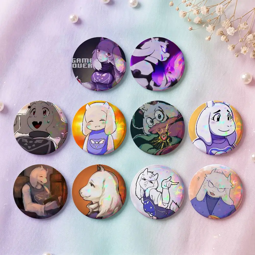 1pc T-oriel U-NDERTALE Game Cartoon Style Badge Brooches On Backpack Decoration Round Enamel Pins For Accessorys