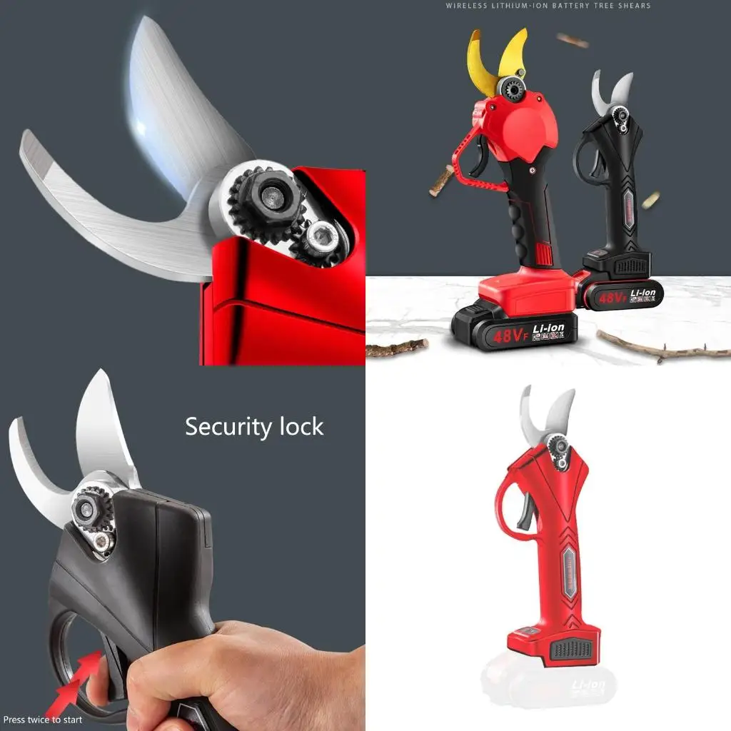 Electric Pruning Shears Tree Branch Pruner Cordless Pruner Heavy Duty 100W Electric Branch Scissors Hand Held high quality