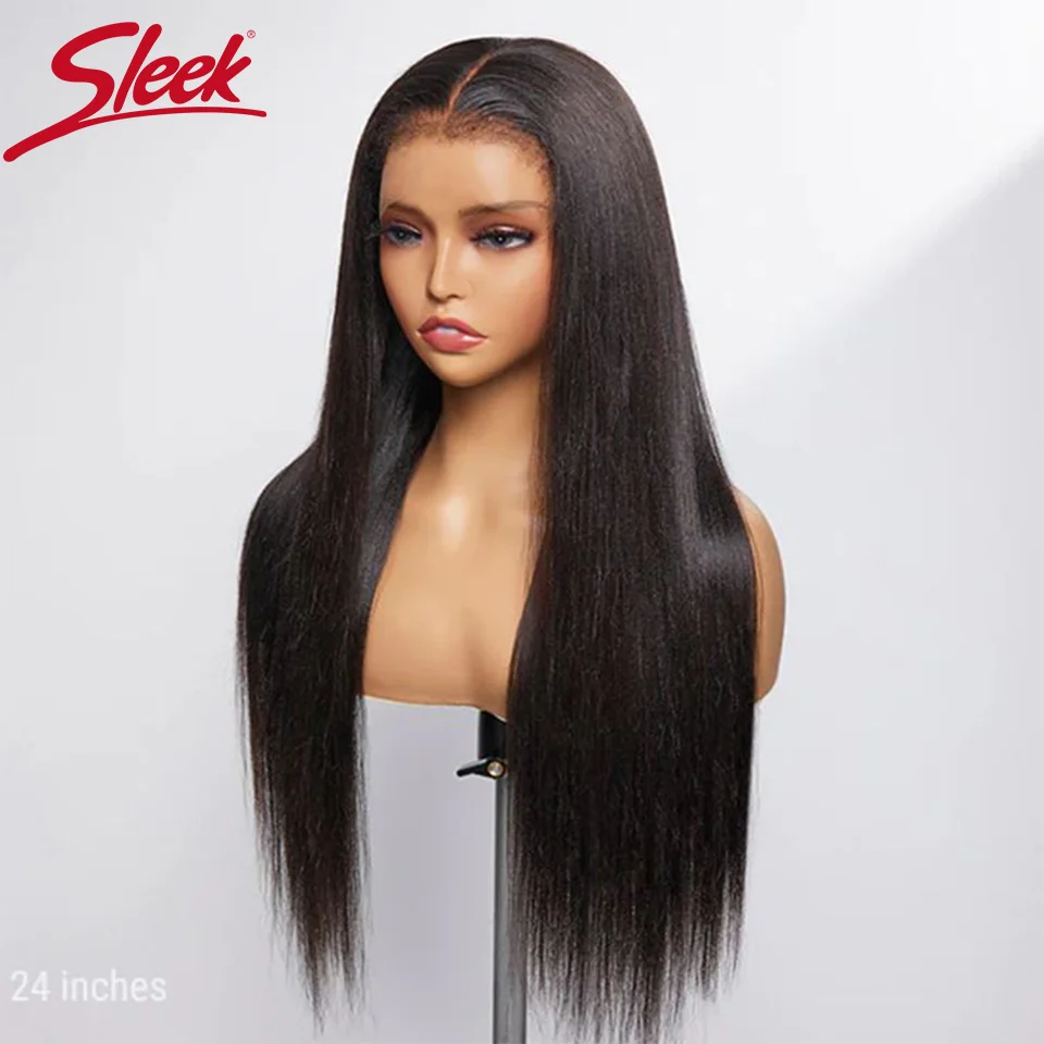 Sleek 26 Inch Straight Brazilian Hair Wigs 13X6X1 Lace Front Wigs Ready To Wear Real Lace Wigs 100% Human Hair Wigs For Women