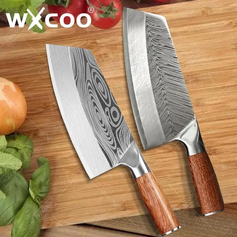 WXCOO Mehrzweck-Kochmesser für die Küche, Fleischbeil, Metzgermesser, Ausbeinmesser, Schneidemesser aus Edelstahl, Küchenzubehör