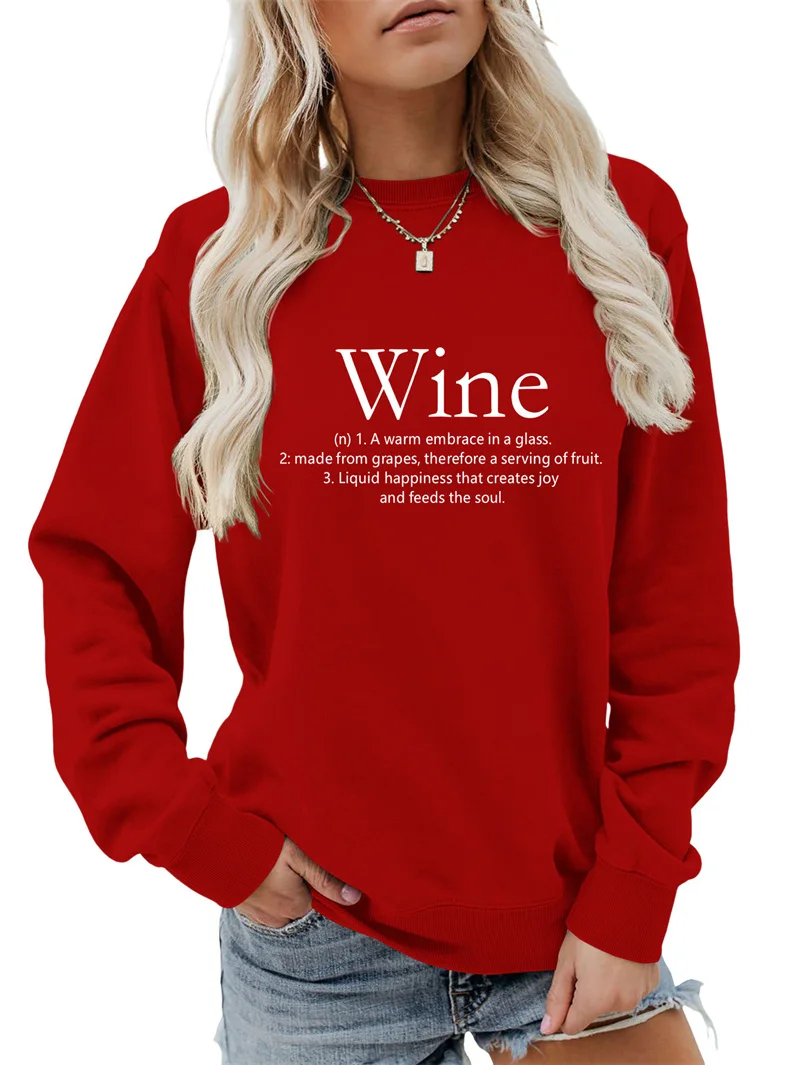 

New cotton female teach kindness letter printing simple large size comfortable round neck long sleeve sports hoodie