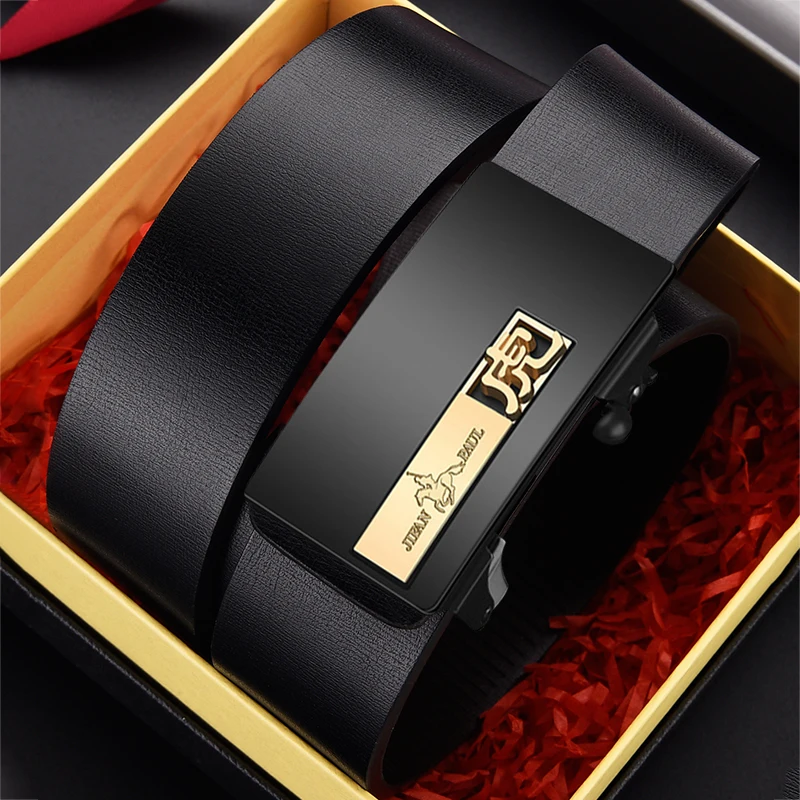 JIFANPAUL brand men high quality genuine leather belt luxury belts  cowskin fashion Strap male Jeans for man Without gift box