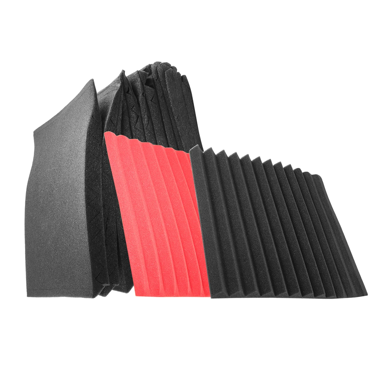 

48 Pcs Sound Insulation Board Acoustic Panel Studio Foam Wedge Fireproof Soundproof Cushion Wall Board,2.5 x 30 x 30cm HOT