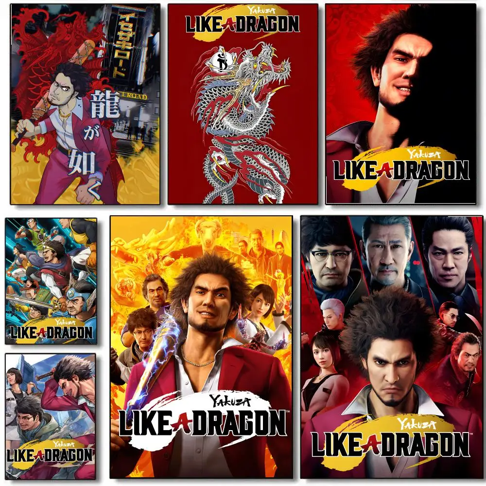 Video Game Y-yakuza Like A Dragon Poster HD Waterproof Aesthetic Wall For Home Decor Trendy Durable Easy To Apply Art