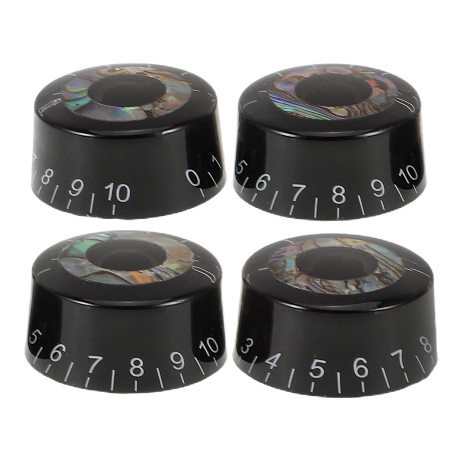 

4Pcs Rubber Volume Control Knobs Black Round Non-Slip Amplifier Knobs Replacement Electric Guitar Caps Audio Equipment Volume