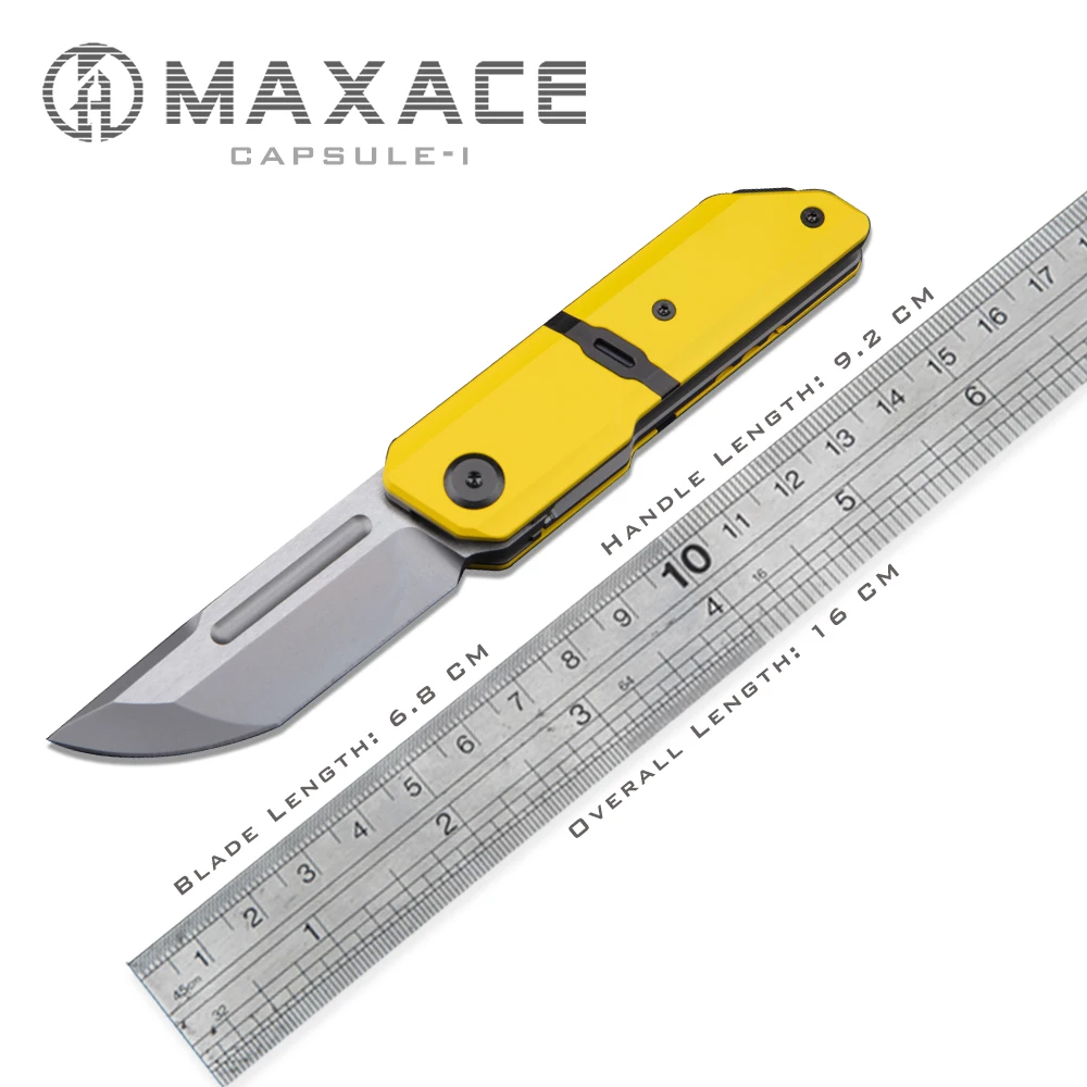 Maxace Capsule-I Folding knife pocket knife camping portable outdoor fruit knife Survival Self-defense Collection And Gift