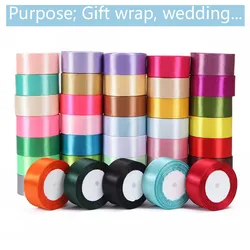 1 Roll Of Colorful Decorative Ribbon Wedding Cake Birthday Gift Holiday Wrap Mother's Day Christmas Thanksgiving 4cm Wide