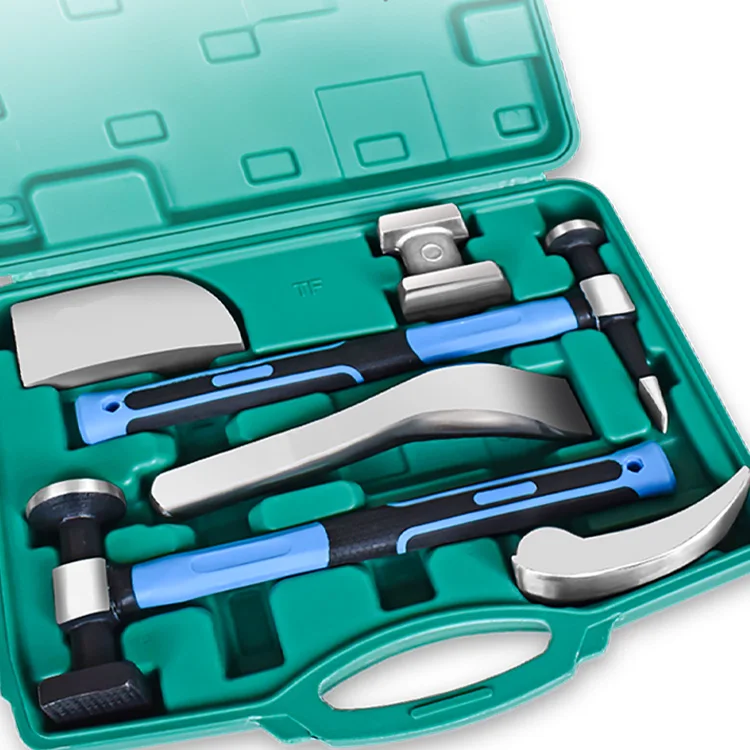 6-Piece High Carbon Steel Auto Body Dent Repair Hammer Set Craft Panel Beating Hammer Heavy Duty Auto Body Hammer