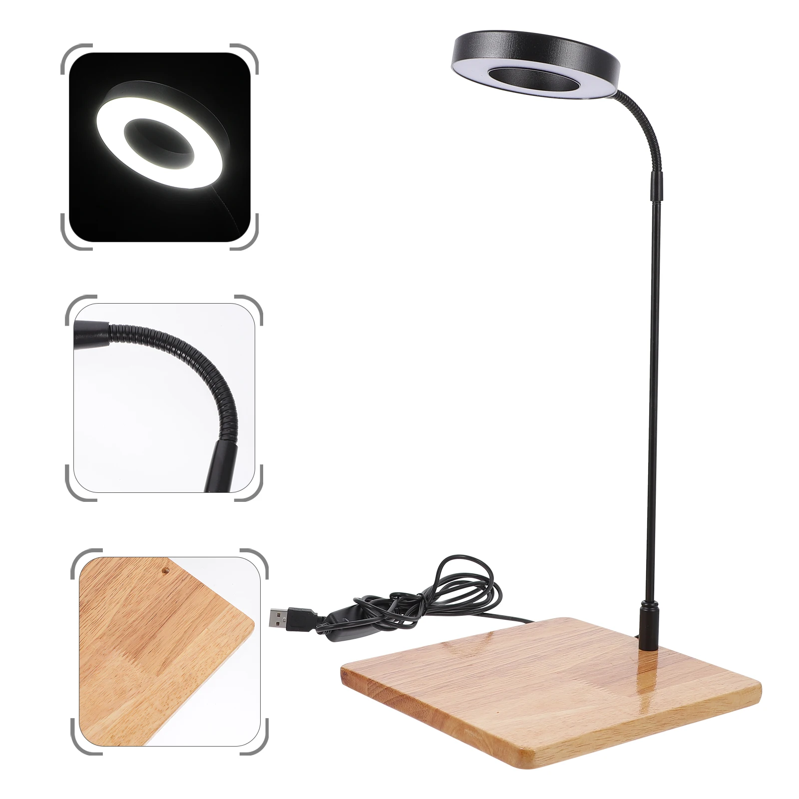 Luz LED de acuario de alto brillo para plantas de pecera, luz LED de cultivo alimentada por USB, iluminación de relleno de césped y agua en maceta