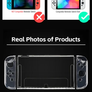 حافظة واقية من FrogTPU Soft Transparent Shell ، واقي إطار شفاف ل Nintendo Switch OLED ، ملحقات وحدة التحكم في الألعاب أفضل 8 مبيعات لإسكان Nintendo Switch - رقم 1
