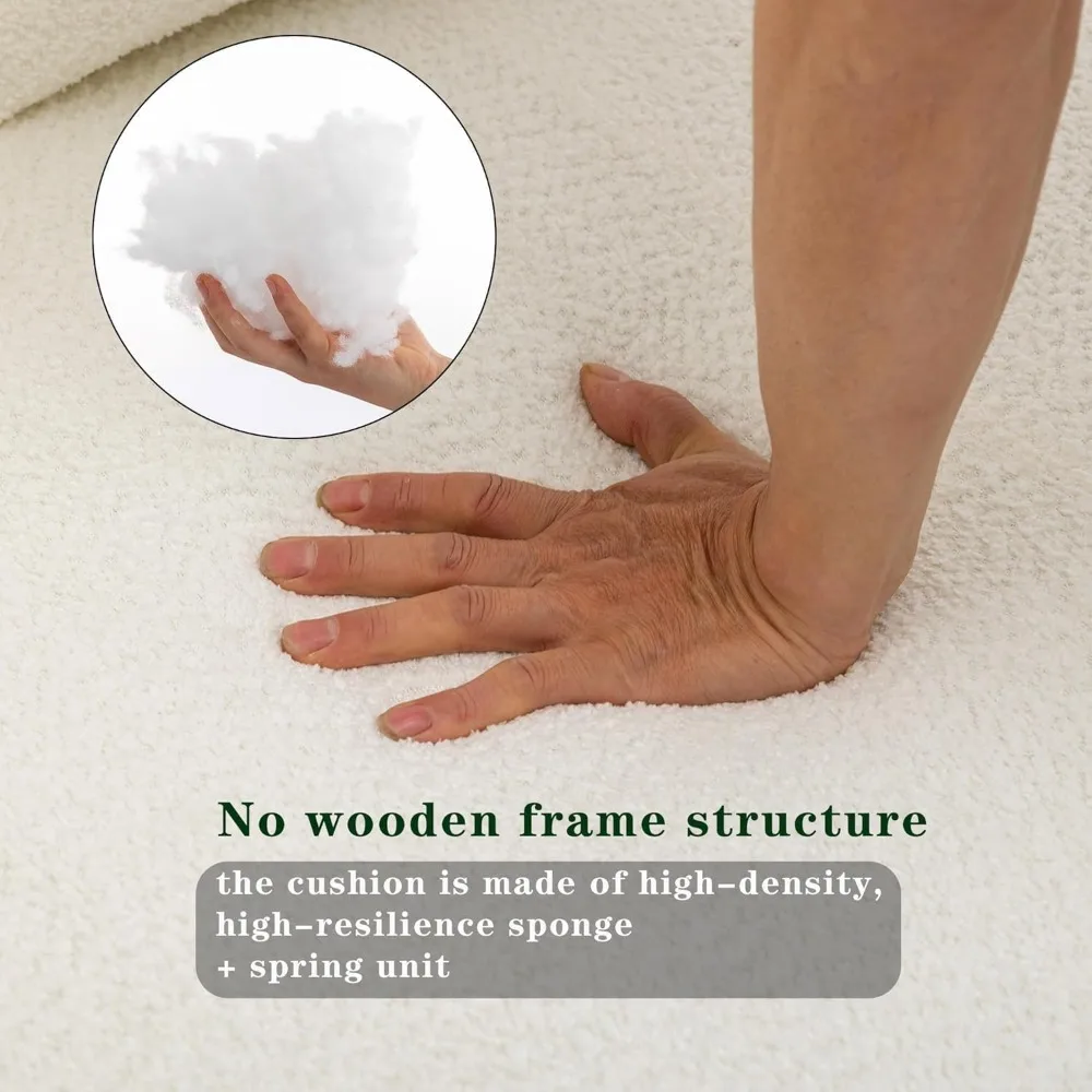 أريكة زاوية، أريكة بوكل مقسمة معيارية، أريكة عميقة مريحة على شكل سحابة، لا حاجة إلى تجميع أثاث غرفة المعيشة لغرفة المعيشة #4