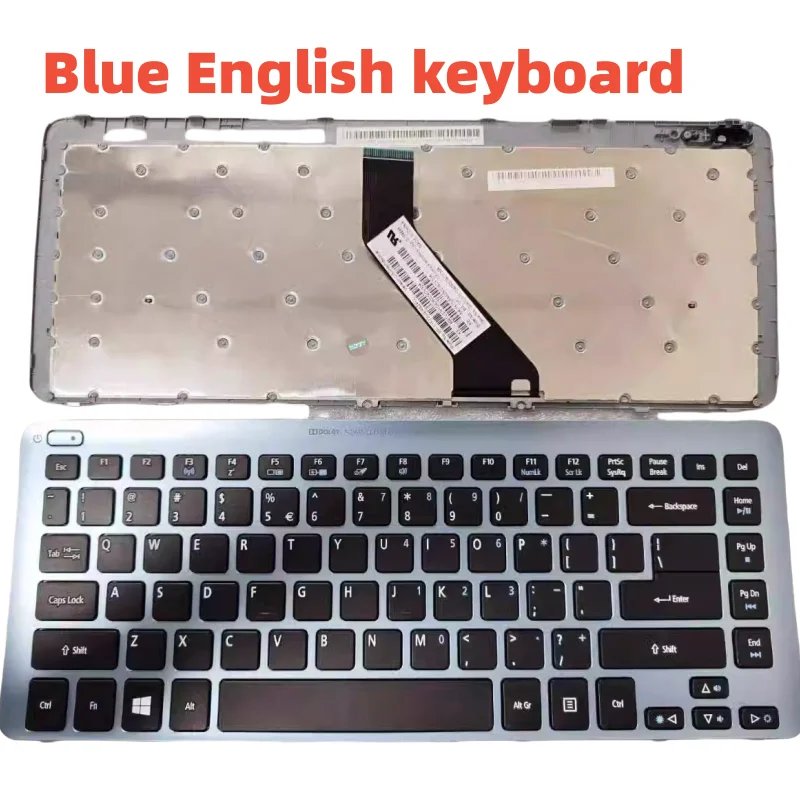 NEW Original Laptop Keyboard For ACER V5-471 V5-431G V5-471G MS2360 With silver black blue keyboard frame