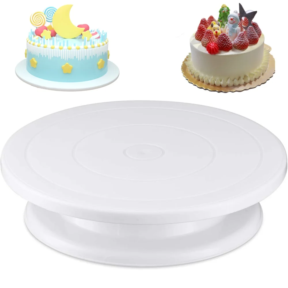 

Cake turntable non-slip rotating platform cake decorating tool round cookie stand rotating DIY pan, baking tools home kitchen ac