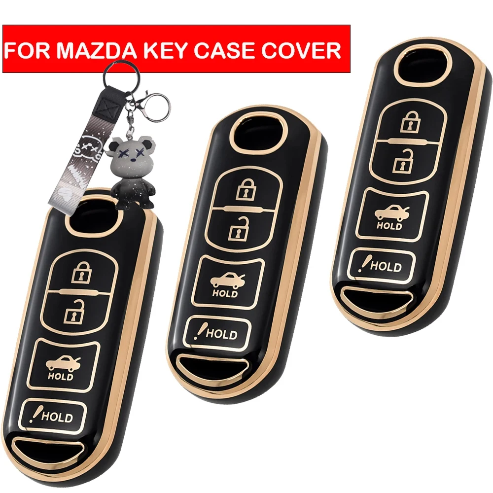 For Mazda Atenza Axela 2 3 6 Demio BL BM GJ CX-5 CX5 CX-3 CX7 CX-9 CX30 For Mazda Car Key Case Cover Shell Fob 4 Button