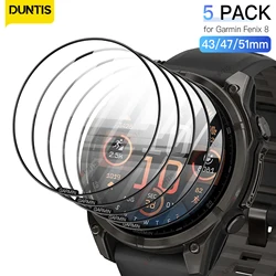 Screen Protector for Garmin Fenix 8 51mm 47mm AMOLED 3D Curved Full Coverage Protective Film for Fenix 8 Protector Accessories