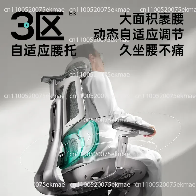 Black and White Tone E3Pro New Generation All-round Flagship 4th Generation Ergonomic Chair Computer Chair Sedentary Chair