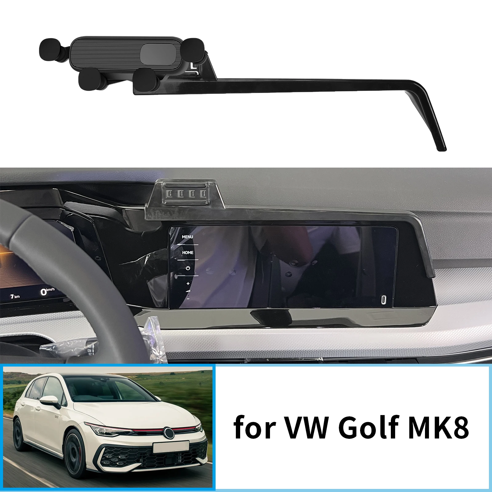 

Car Mobile Phone Holder for VW Golf 8 2020 2021 2022 2023 MK8 R-Line GTI GPS Bracket Navigation Stand Auto Accessories