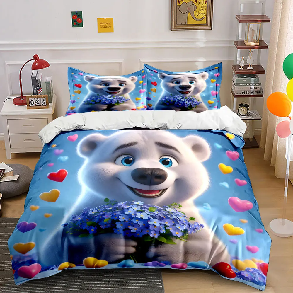 Floral-Themed Gift Set for Celebrations Exquisite three-piece bedding set gift for kids and adults