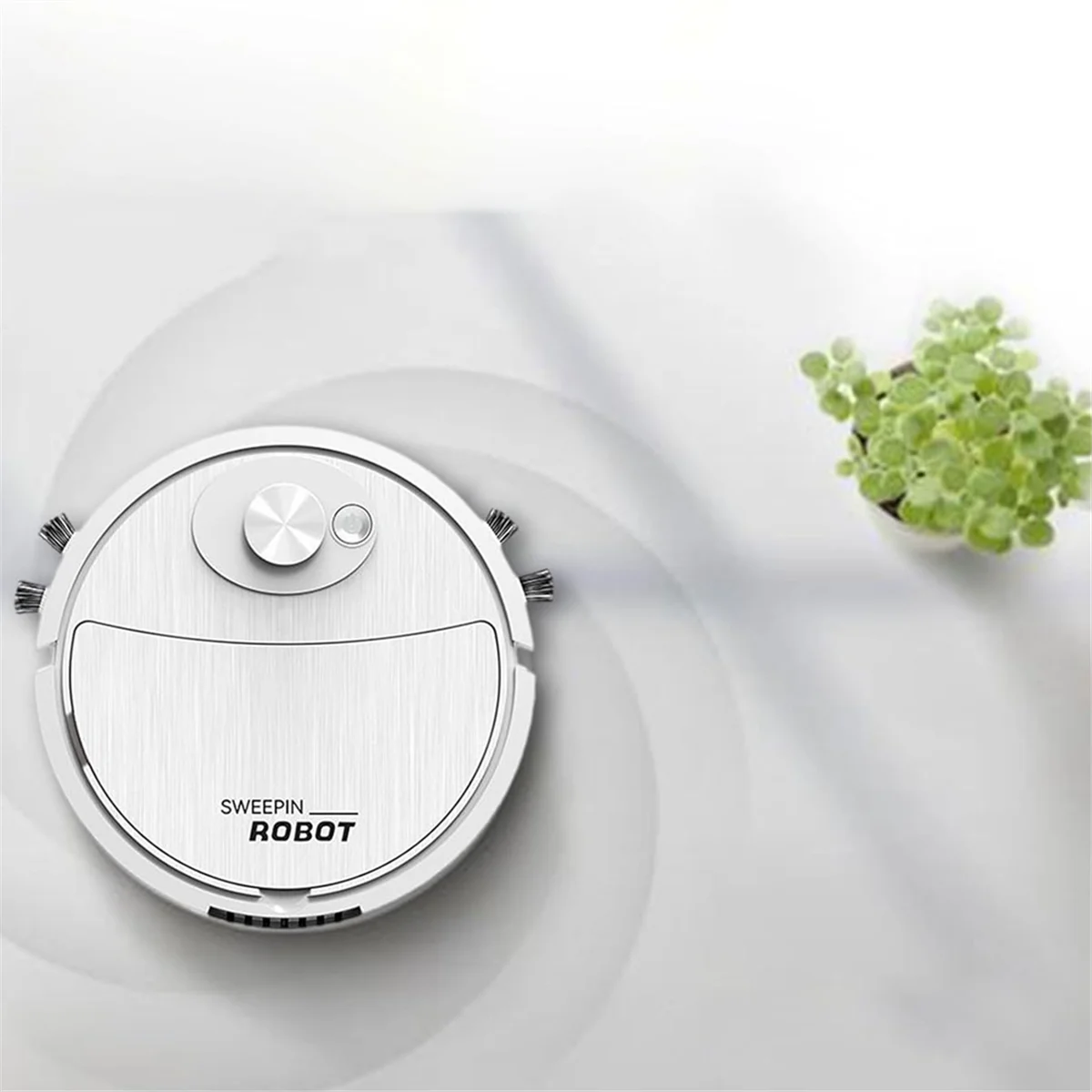 Mini Cleaning Sweeping Robot Automatic Vacuum Robot Ultra Thin Silent Cleaning Hard Floor Cleaning Machine,White