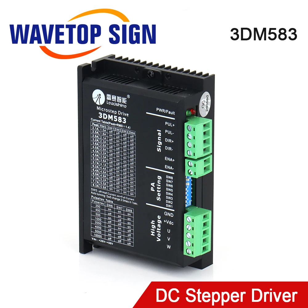 

SignkoRay Leadshine 3DM583 3Phase Stepper Motor Driver 20-50VDC 2.1-8.3A Match with 57 86 Series Motor Replace 3ND583