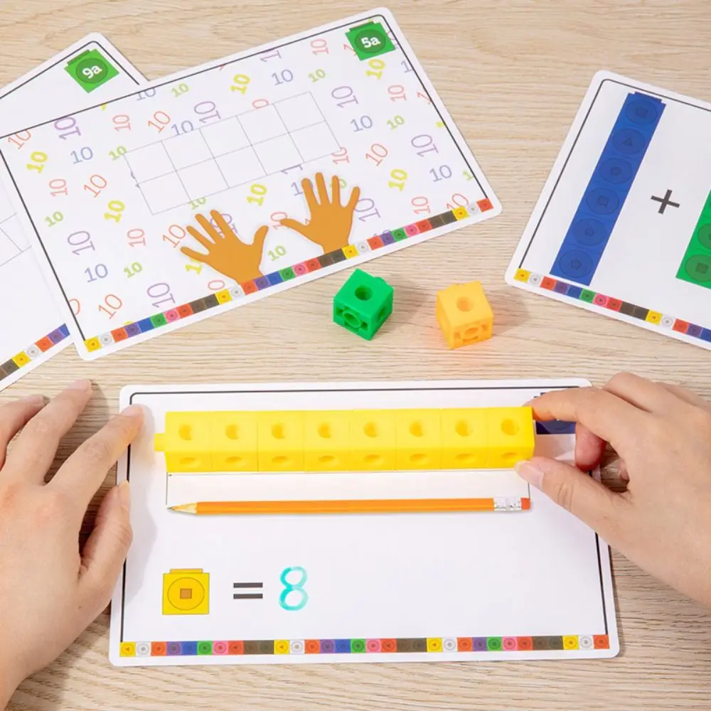 Montessori Cube Puzzle Building Blocks Multilink Learning DIY Building Blocks Cube Toys Model Counting Stacked