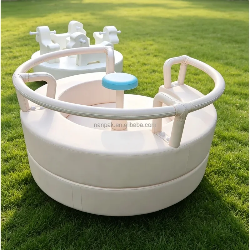 Soft PU Foam Electric Chair Merry Go Round Rotating Carousel for Toddler Birthday Party Rental Kindergarten