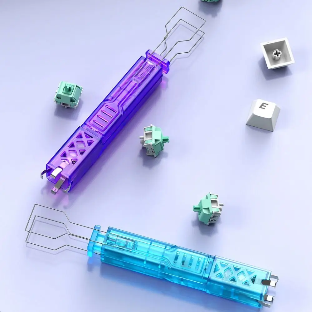

Durable 2 in 1 Keys Caps Puller Multifunction Four-Jaw Design Keycaps Remover Tool DIY Portable Keyboard Switch Puller Laptop