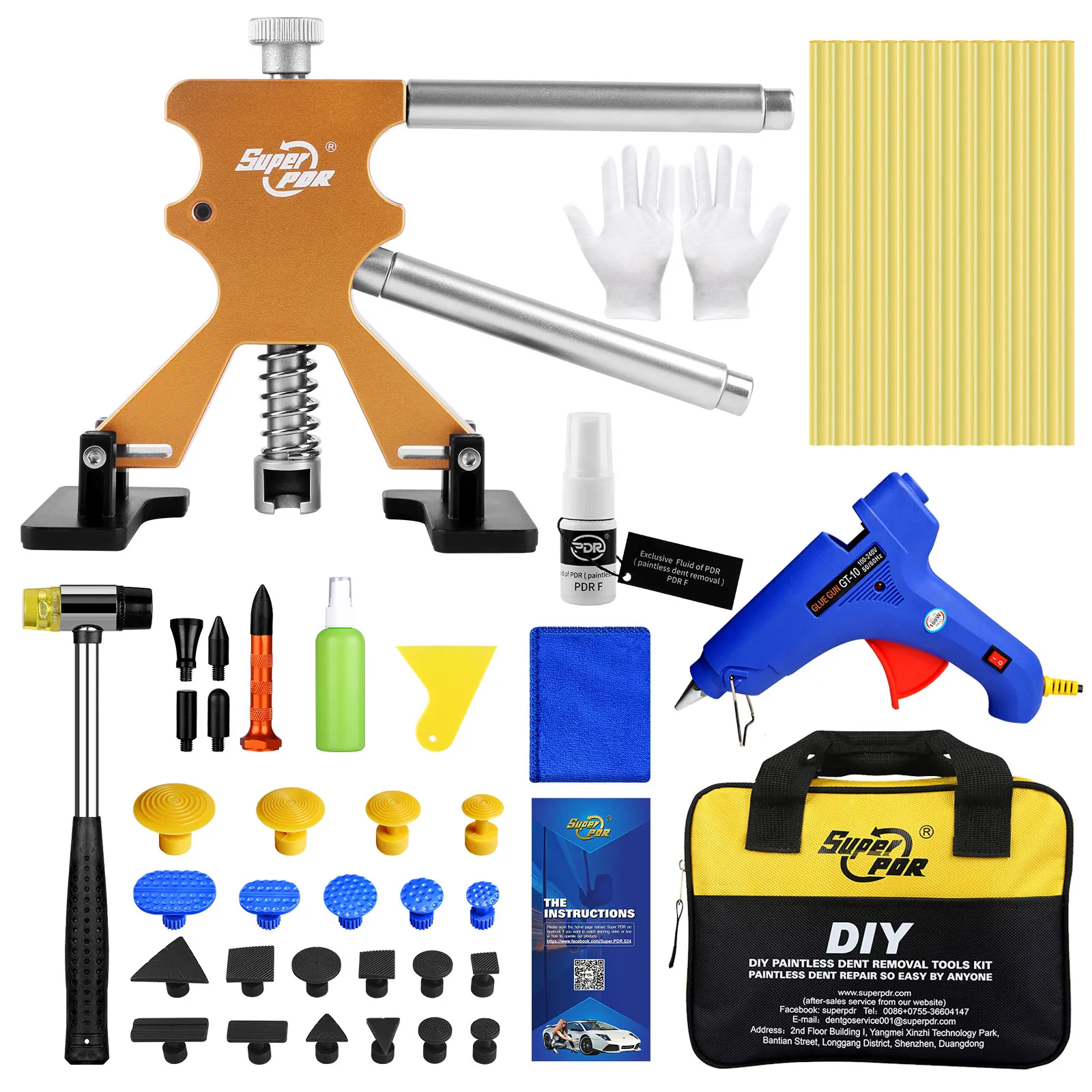 Strumenti di riparazione di ammaccature per Auto professionali Kit di riparazione di ammaccature senza vernice Kit di rimozione di ammaccature per carrozzeria senza vernice estrattore di ammaccature per Auto