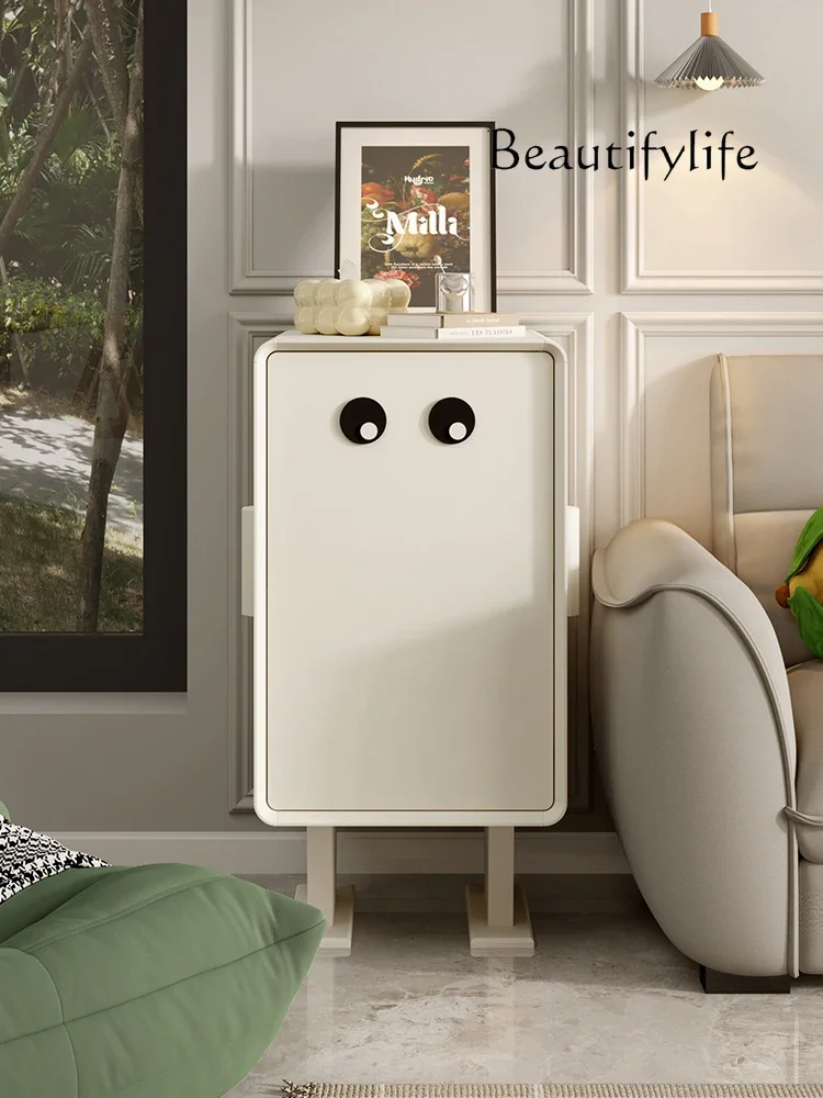 Cream wind childlike fun bedroom bedside children's robot modern simple living room creative storage sofa side cabinet