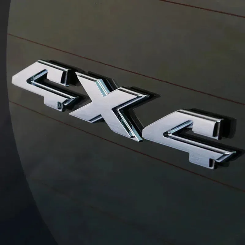 Car Rear Boot Trunk Badge 3D Metal 4X4 Limited Tailgate Emblem Sticker  For Dodge Chrome Tailgate Adhesive Nameplate