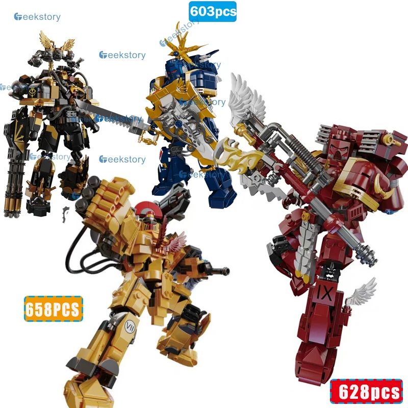 

MOC Mech Warrior 1001/1003 Model Building Blocks Set War Series 1004 Educational Collectible 1002 Assembly Bricks Toys Boy Gifts