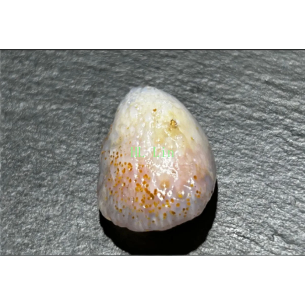 Smooth Texture Earth Mined Candy Agate,Glass Vial Display, 10-15mm Unpolished, Shelf Display.Candy Agate