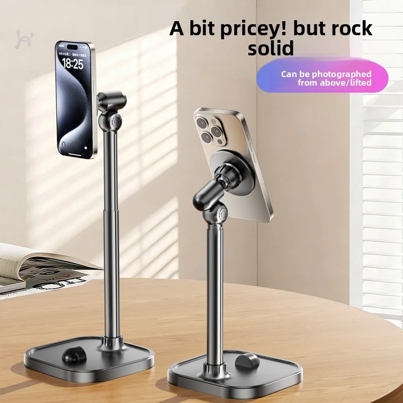 

Магнитная настольная подставка для телефона, держатель для съемки с высоты, поддержка TikTok, регулируемая высота, поворотный механизм, многофункциональный.