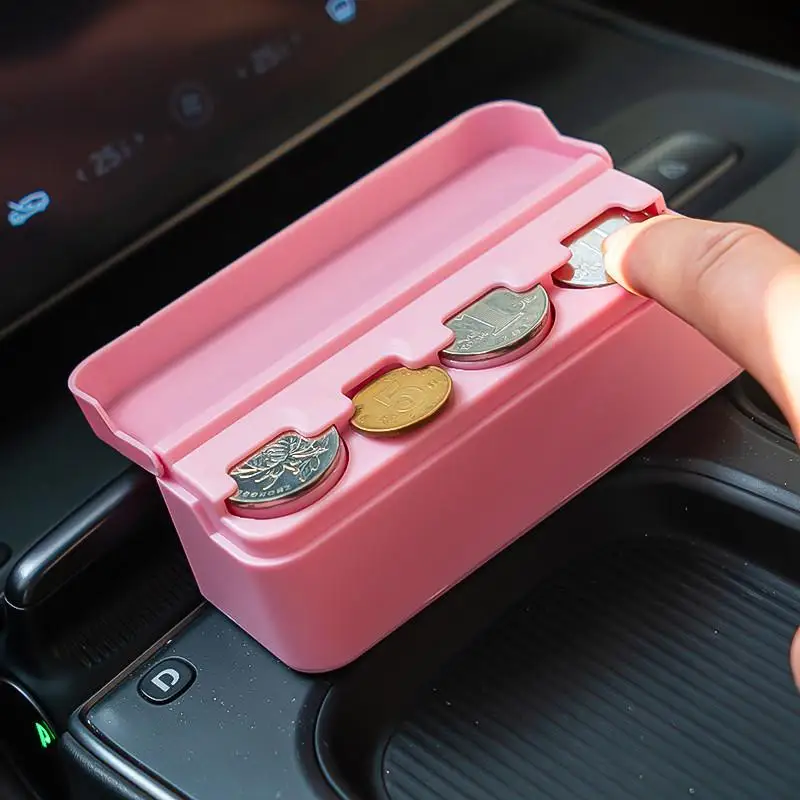 ~New! 1Pcs Home Dual Purpose Change Box Car Coin Small Storage Coins Purse Euro Dispenser Holder Case Wallet Holders Money Boxes