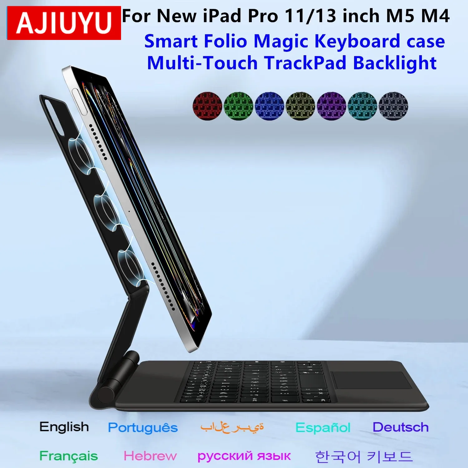 

Backlight Magic Keyboard Case for iPad Pro 11 13 inch M5 2025 iPad Pro M5 M4 13 11''Smart Multi-Touch Keyboard Cover Folio